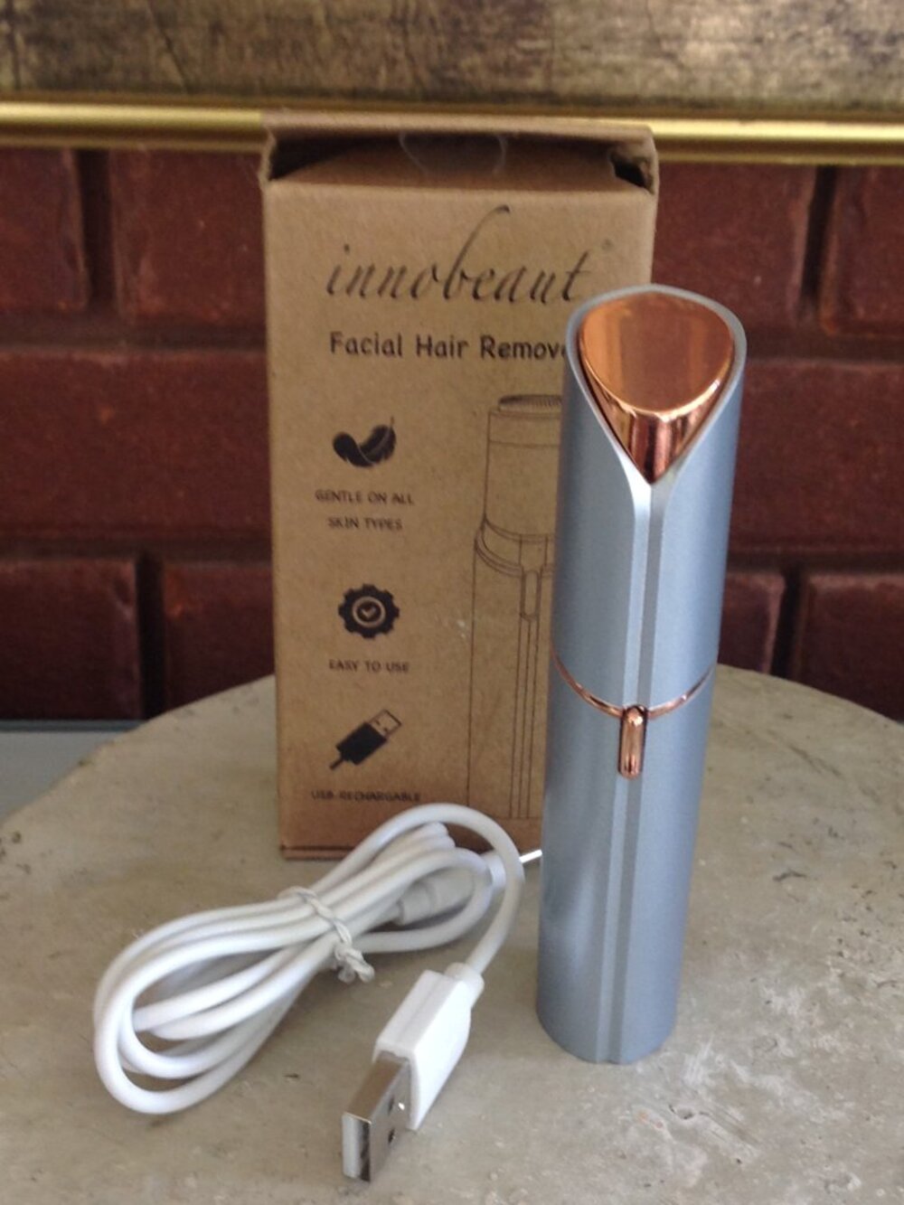 Innobeaut Facial Hair Remover Device with USB Charging Cable
